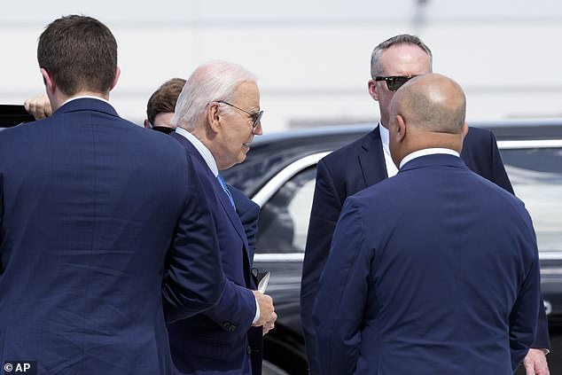 President Joe Biden leaves Las Vegas on Wednesday after testing positive for COVID-19