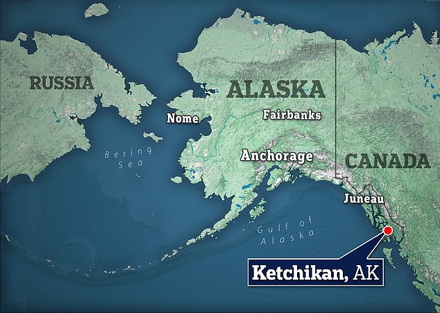 Ketchikan is a city more than 1,500 miles from Anchorage and almost 300 miles from Juneau.