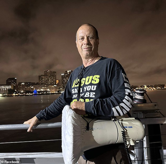 Street preacher David Grisham of Amarillo, Texas, denied that he and his group were trying to be provocative with their T-shirts denouncing abortion and gay sex.