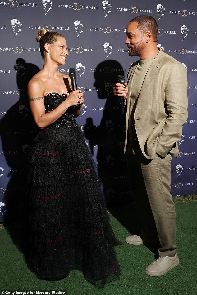 Will made a brief appearance on the red carpet, when he was seen chatting with Michelle Hunziker.