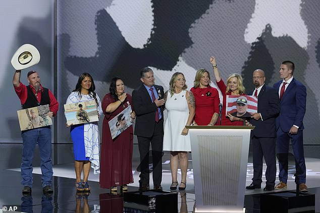 Gold Star families whose loved ones were killed received a standing ovation when they took the stage to criticize Biden's handling of the chaotic withdrawal.