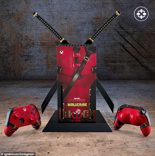 A custom Deadpool-themed Xbox Series X (pictured) is also on offer. The contest was launched in anticipation of the film's release. 