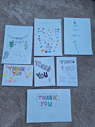 Priceless: Some of the lovely cards I received from students a few days after my visit.