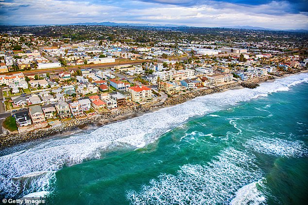 The couple had lived in Oceanside, California (pictured) before deciding to move to the Lone Star State.