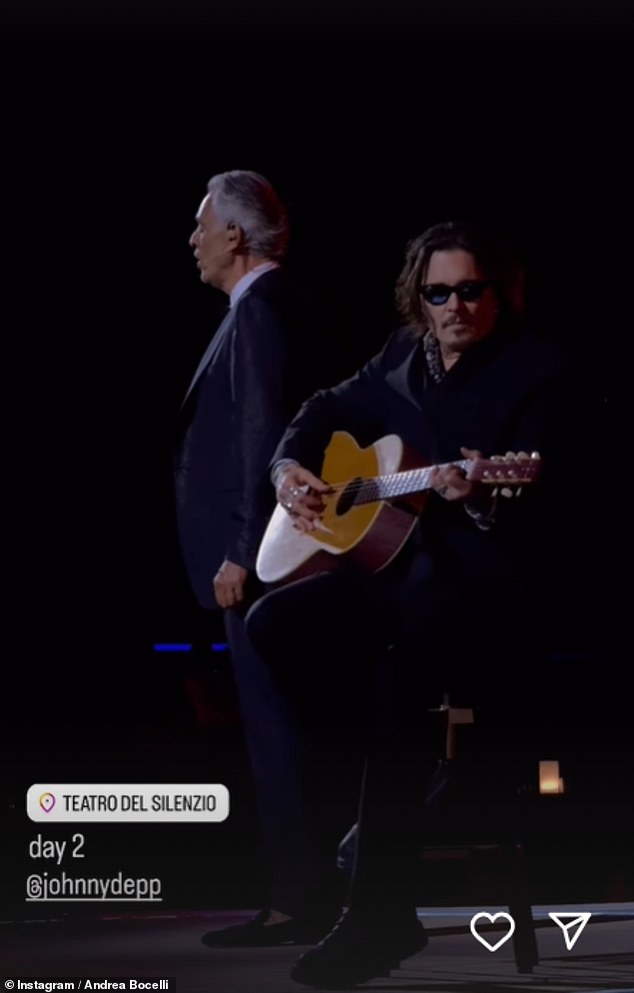 The duo paid tribute to the late Jeff Beck by performing 'En Aranjuez Con Tu Amor,' a song they originally performed together in 2020 when Depp and Jeff visited Andrea, according to TMZ.