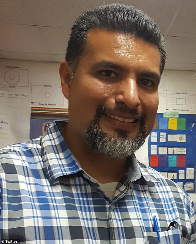 The drawing prompted the school principal, Jesus Becerra (pictured), to tell BB that the drawing was inappropriate and racist. He then punished BB by forcing her to publicly apologize on the playground to her classmates and teachers. BB was also banned from recess and drawing for two weeks.