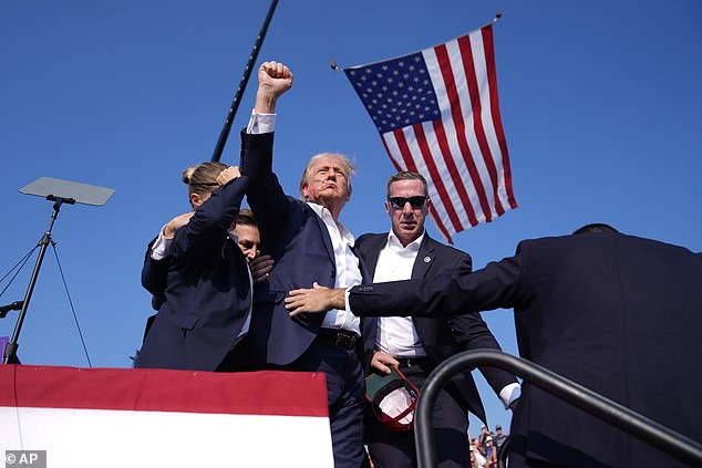 Trump was shot in the ear about 10 minutes after taking the stage.