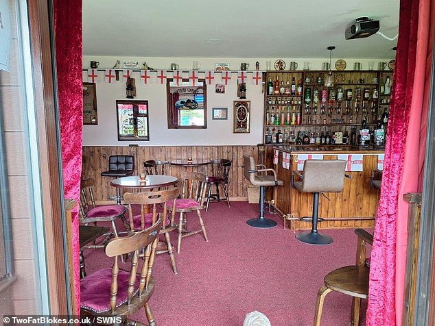 The patriotic Adelaide, in South Benfleet, Essex (pictured), is also decorated to look like a stereotypical British pub.