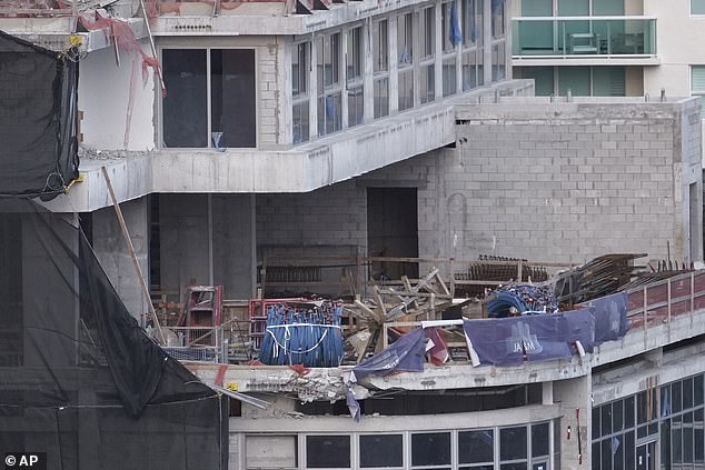 The crane piece fell from a 43-story apartment building that was under construction and planned to house mostly senior citizens along with retail stores.