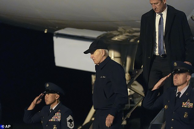 Biden arrived in Delaware on Wednesday evening and was not scheduled to make any public appearances on Thursday.