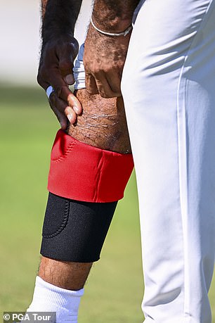 Tiger Woods to apply cream to his leg in 2023 after multiple surgeries on the limb