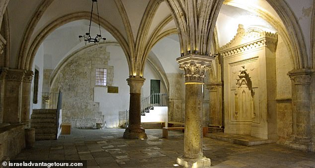 The Cenacle is part of the original church that contained the Upper Room (pictured) and was a center for Jewish Christians to celebrate Jesus and was the only part of the building that was saved when Jerusalem was destroyed in 70 AD.