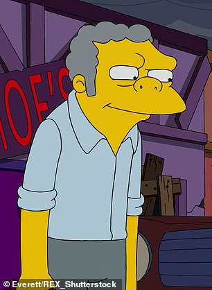 Azaria lends his voice to Springfield's grumpy bartender, Moe Szyslak (pictured)