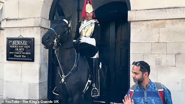 This caused the king's guard to shout: 'Don't touch the reins!'