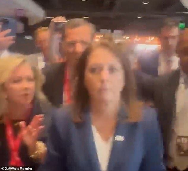 Sens. John Barrasso of Wyoming and Marsha Blackburn of Tennessee chased the Secret Service chief around the conference room after she refused to answer their questions.