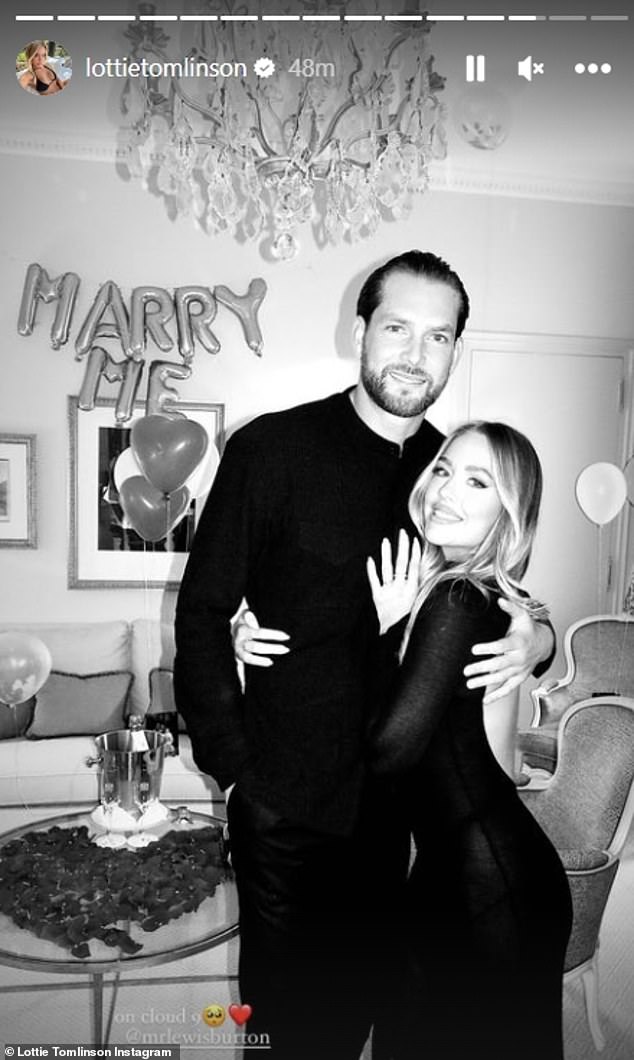 Lottie and Lewis got engaged in November 2023. She was stunned when Lewis popped the question in Paris, after three years of dating.