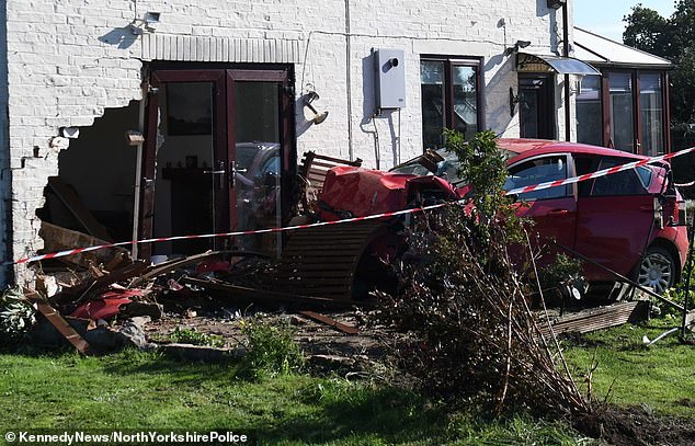 North Yorkshire Police have confirmed details of the crash, saying a man has been given an eight-month prison sentence after falling asleep while driving home from a night out and crashing into a house after being awake for 21 hours.