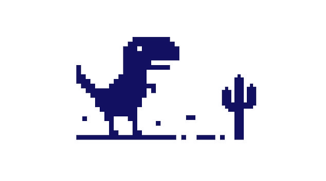 The little T.rex on the offline page is actually a game.