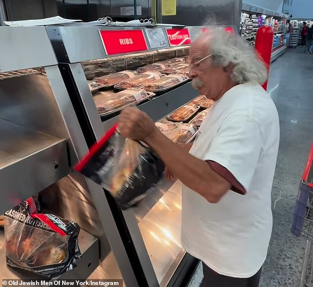 The Costco-obsessed man explained how he had previously predicted other changes to the store that came true. (Pictured: The Oracle picking up a rotisserie chicken at Costco)