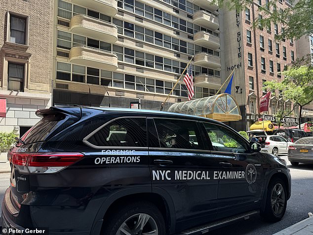 The New York medical examiner rushed to the scene Tuesday morning.