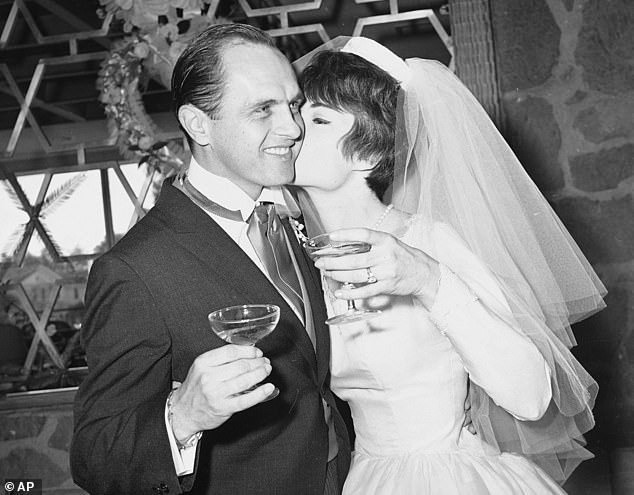 The couple had four children during their marriage: Jennifer, Courtney, Timothy and Robert (pictured on their wedding day on January 12, 1963).