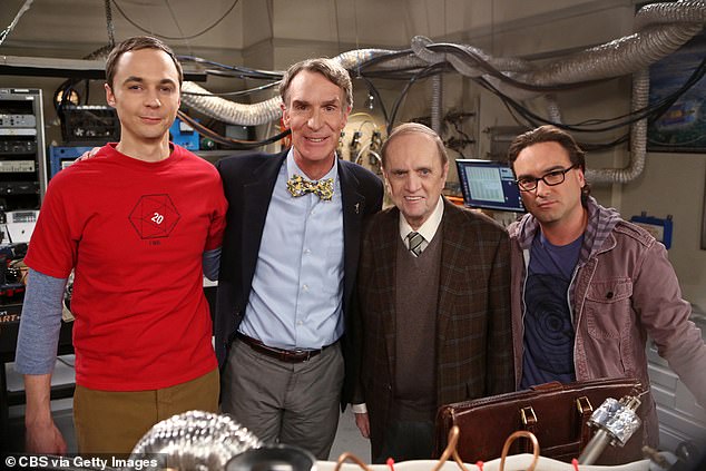 His first Emmy win came in 2013 for Outstanding Guest Actor in a Comedy for his role as Professor Proton on The Big Bang Theory; (on set with Jim Parsons, Bill Nye and Johnny Galecki)