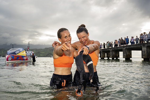 Their boat, Cosimo 2.0, suffered a steering problem, so the two women had to steer it manually.