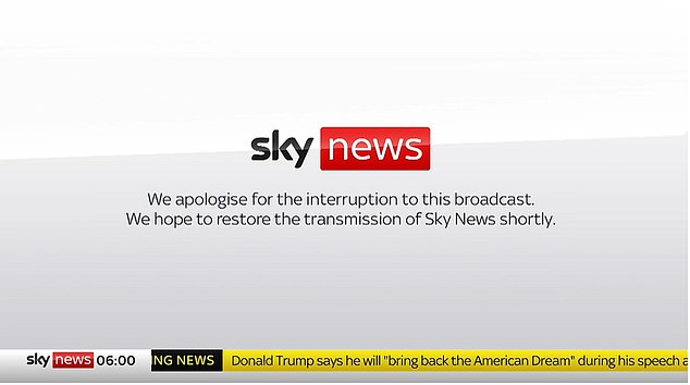 Sky News went off air after technical problem with Microsoft operating system