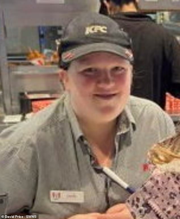 Emma's family, from Basildon, Essex, have now decided to put her on life support. Emma is pictured working at KFC as a team leader.