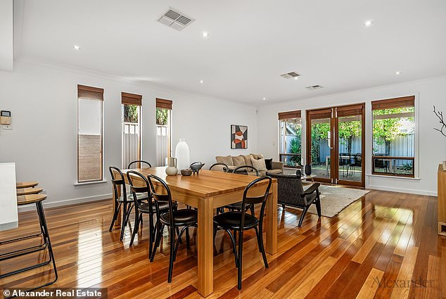 The ground floor houses the main living area. (Pictured)