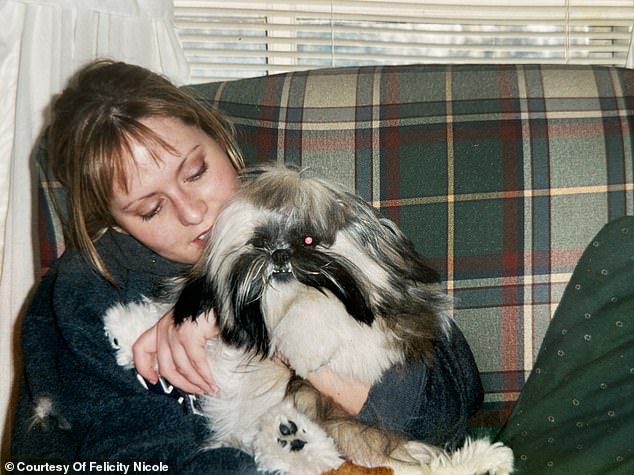 In her book, she writes about her parents' relationship and how it affected her. She is pictured here at the age of 21, before she was married.