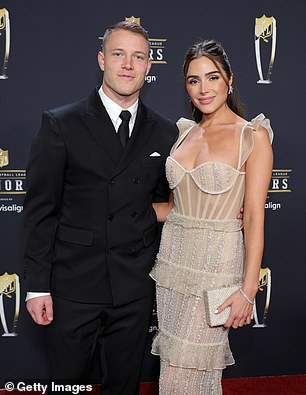 Christian McCaffrey, also of the 49ers, and Olivia Culpo tied the knot this summer.