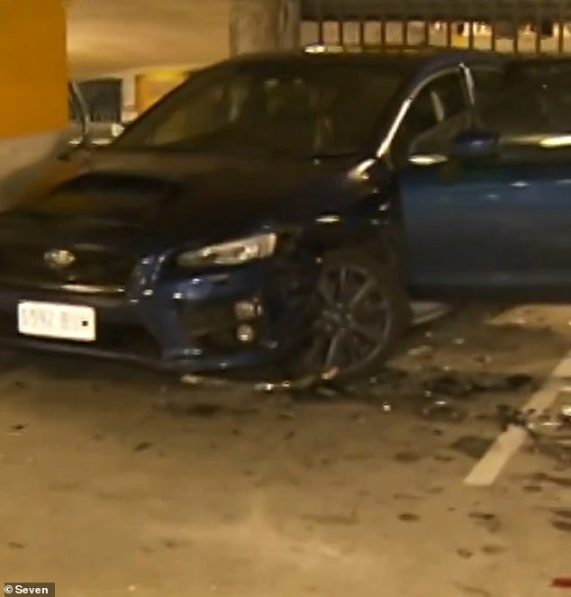 Officers arrived at the Topham Shopping Centre car park on Friday night to find four damaged parked cars.