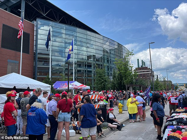 Trump rally-goers told DailyMail.com they had been lining up since early Saturday morning in hopes of getting into the former president's first campaign rally since last week's shooting.