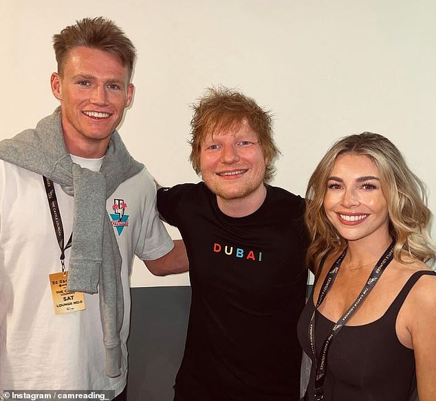 Cam has previously rubbed shoulders with Ed Sheeran, posing for a photo alongside Scott with the Shape of You singer.