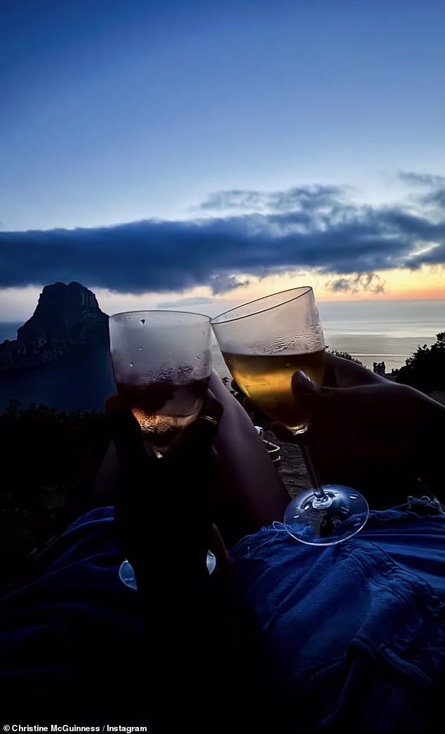 In the video montage, they are also seen enjoying a picnic by the sea as the sun sets.