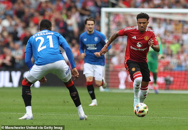 Jadon Sancho made his first appearance for Manchester United in almost a year after previously being on leave.