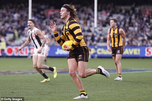 Hawthorn coach Sam Mitchell praised Ginnivan's growth as a footballer after the match.