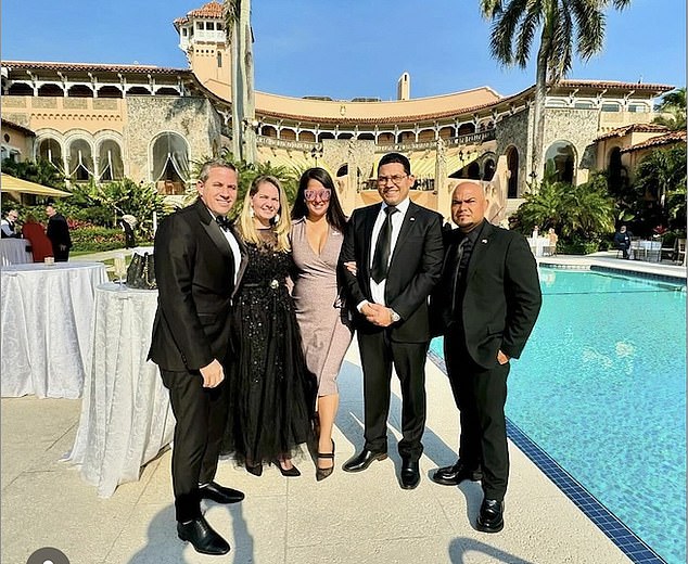 Immigration attorney Rolando Vazquez (center right) is an outspoken supporter of Donald Trump and a frequent guest at Mar-a-logo.