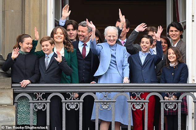 Danish royal family attends Queen Margrethe II's 83rd birthday celebration at Amalienborg Palace