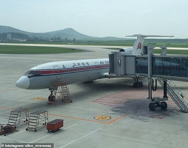 A photograph of an airplane in Pyongyang, the capital of North Korea in March 2016, taken by Yuri