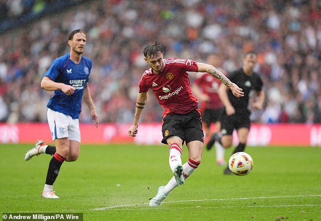 The 20-year-old scored United's second goal in a 2-0 win over Rangers at Murrayfield.