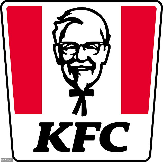 The KFC logo features Colonel Harland David Sanders, the founder of the chain.