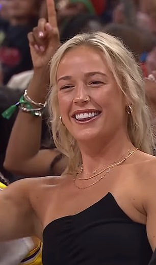 Sophie Cunningham smiles at the WNBA All-Star Game