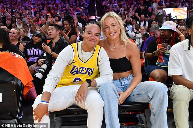 Toliver and Cunningham attended the WNBA All-Star Game at the Footprint Center in Phoenix