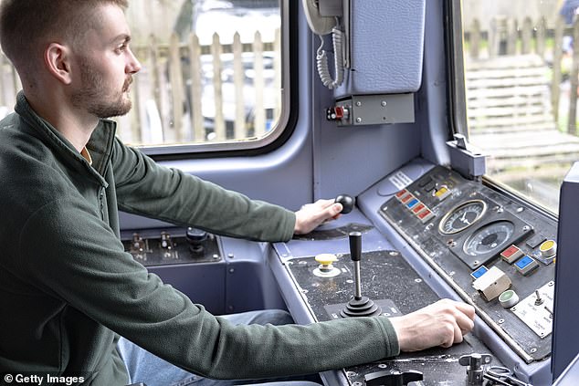 Train drivers must be at the wheel and fully focused in their cabin, controlling everything related to the train (Archive image)