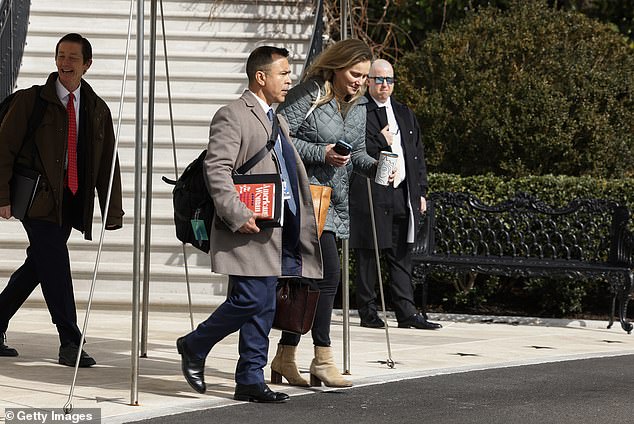 Anthony Bernal, Jill Biden's senior adviser, and Annie Tomasini, her deputy chief of staff, leave the White House together in February: He runs the East Wing; she runs the West Wing.