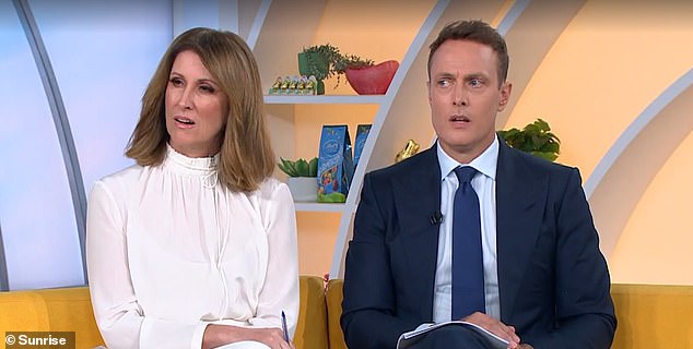 Shirvington left Fox Sports to join Channel 7 in 2020 and now co-presents Sunrise alongside Natalie Barr (pictured together).