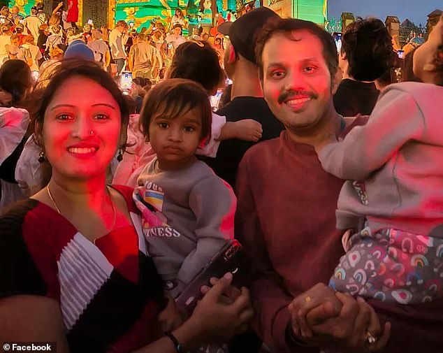 Mr Runwal and his wife Poonam moved from India to Sydney with their twin daughters in October 2023 after he landed a job at an IT company in North Sydney.