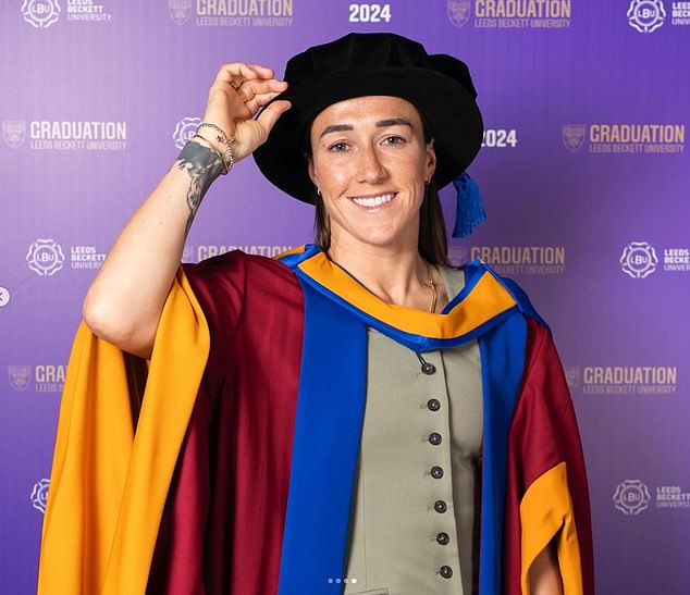 Back in Leeds, Lucy Bronze was awarded an honorary doctorate by the university from which she first graduated in 2014.